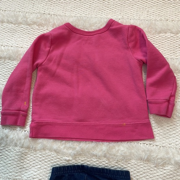 Sweatshirt I have the worlds best mommy Pink embellished & blue jeans size 2T - Picture 5 of 12